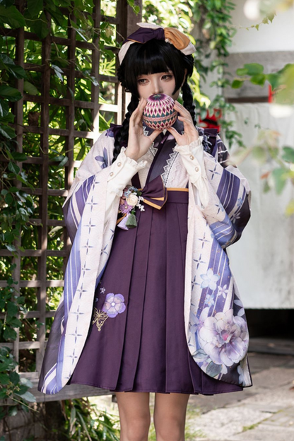 レトロ手毬和装トップス