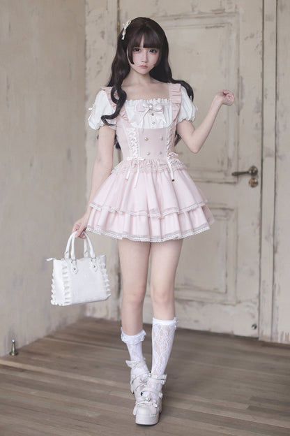 Ecomi Satin-Lagenkleid