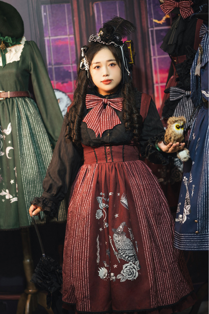 魔法学園レトロエレガントロリータジャンパースカート