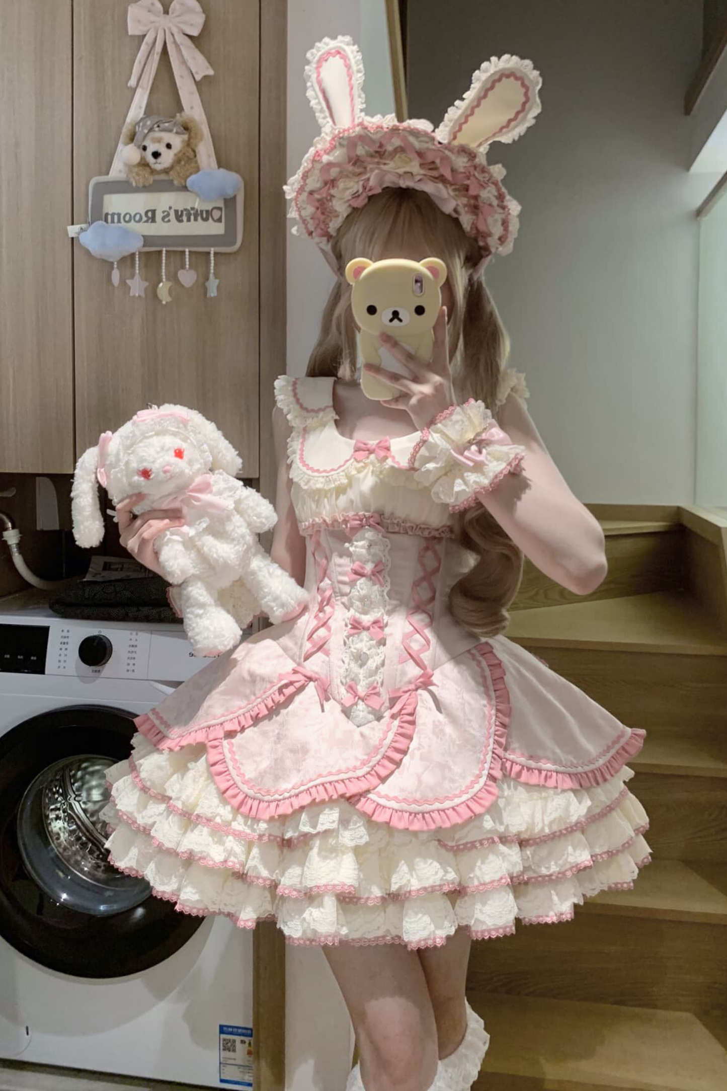 Magical Girl Lolita Dress + Bonnet + Pendant + Sleeves