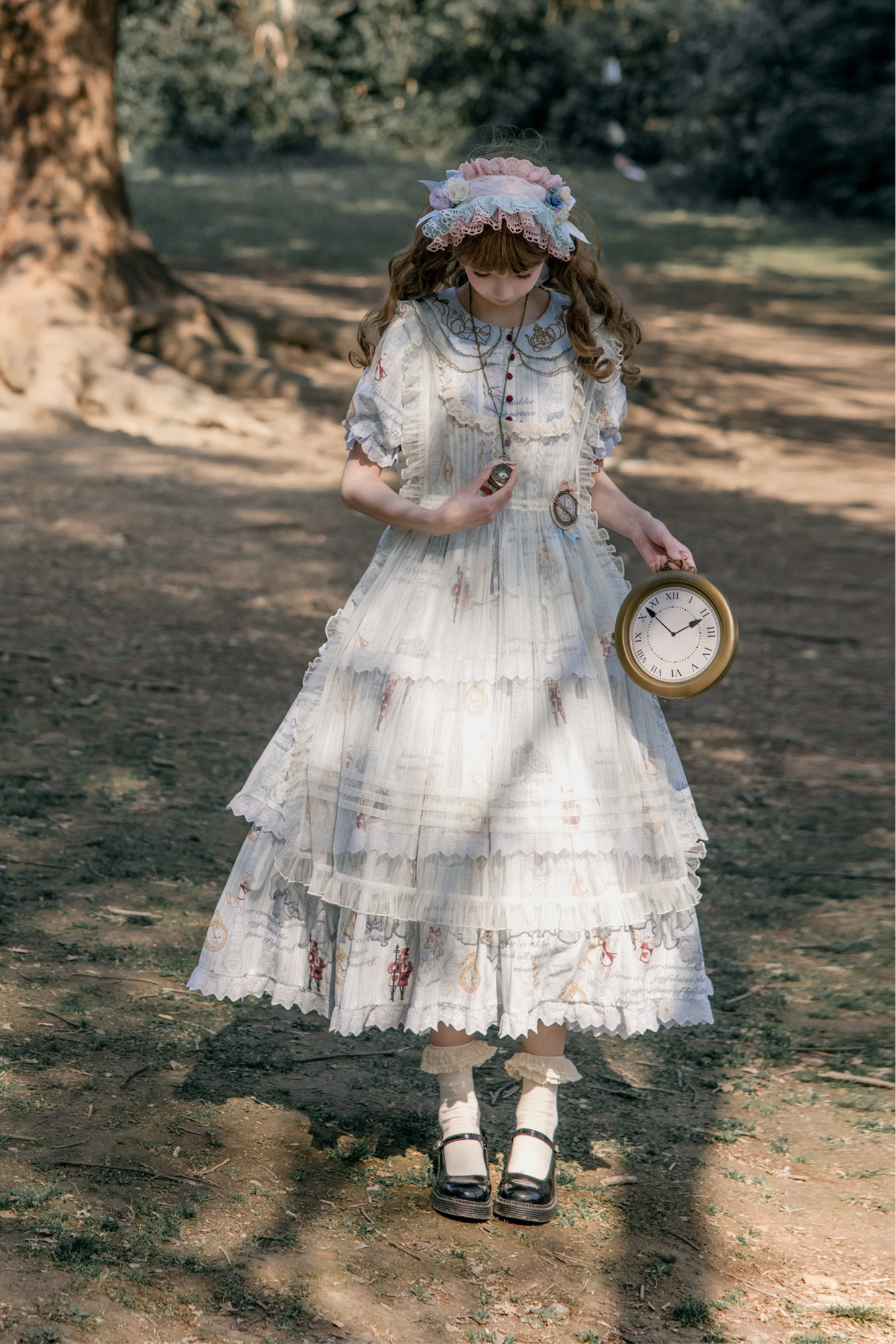 愛麗絲夢境洋裝+疊層洋裝+吊帶裙+襯衫+裙子+背心裙+配飾