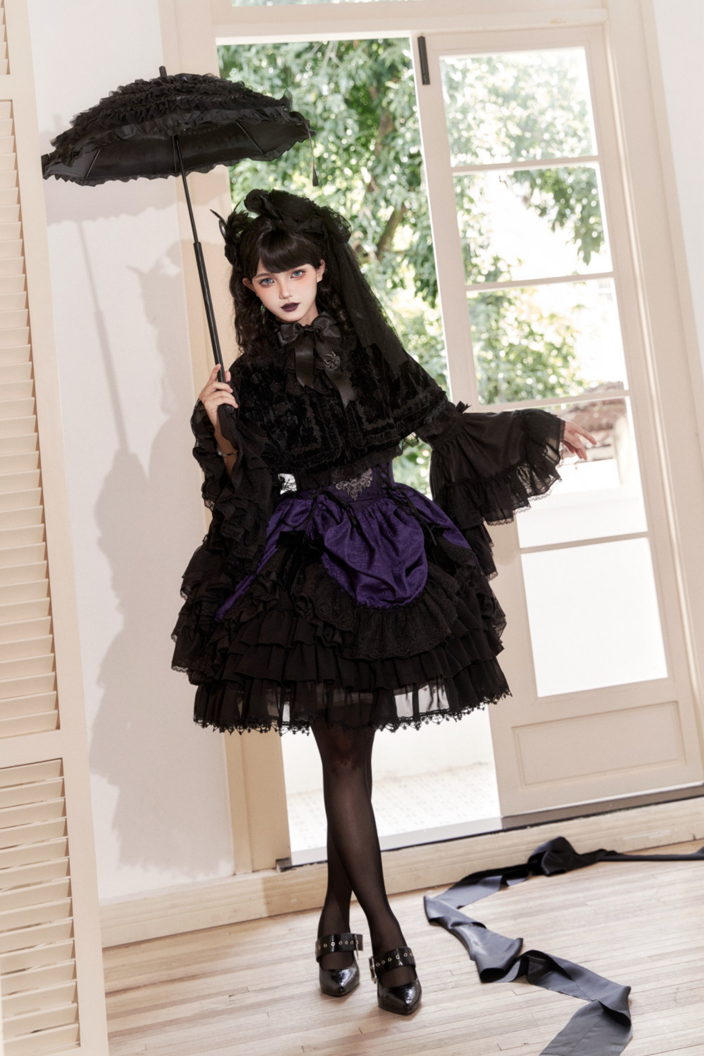 Moon River Gothic Skirt + Cape + Top + Bow