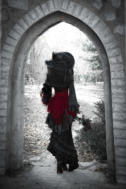 ダークフラワーゴシックロリータセットアップ