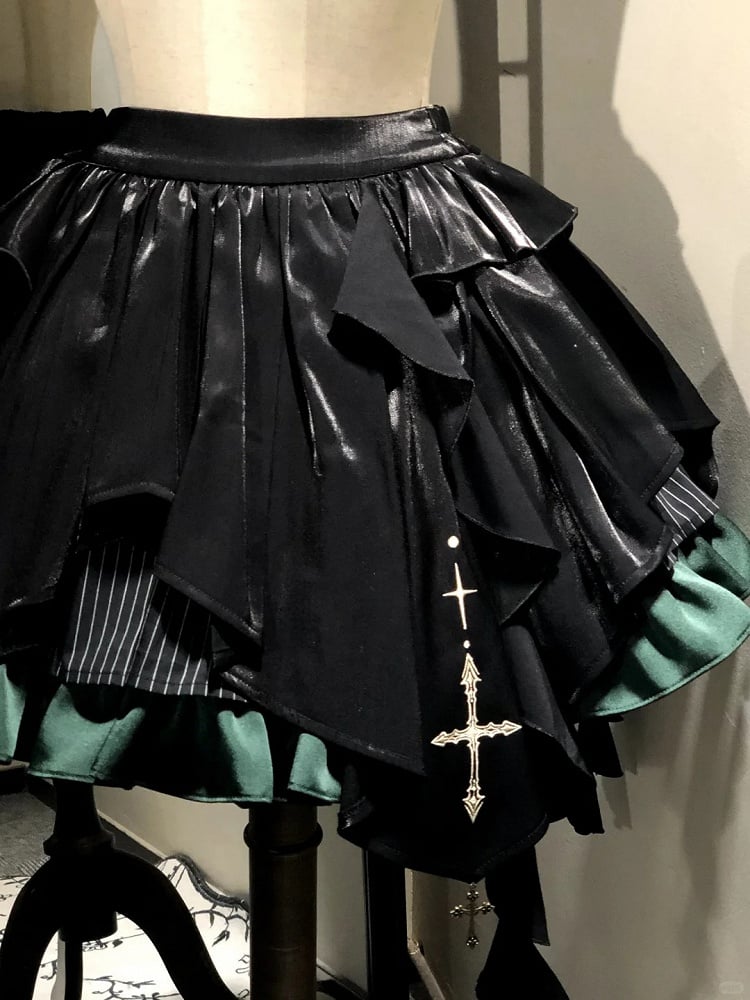 【12月3日予約締切】inverted spell contract ダークゴシックウィッチドレスフルセット＋シャツ＋ベスト＋スカート