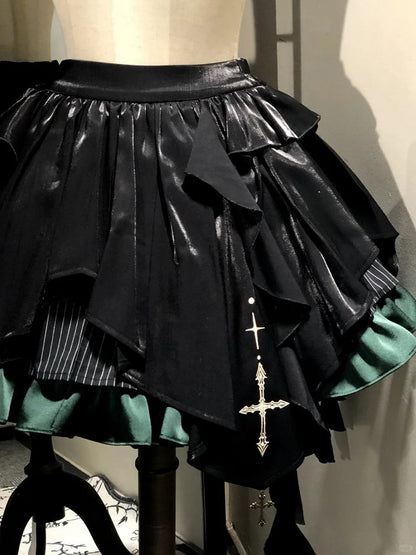 【12月3日予約締切】inverted spell contract ダークゴシックウィッチドレスフルセット＋シャツ＋ベスト＋スカート