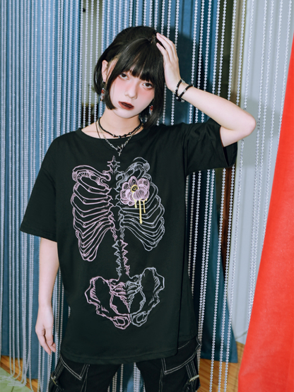 Flower Born Dark Chainalus Tops