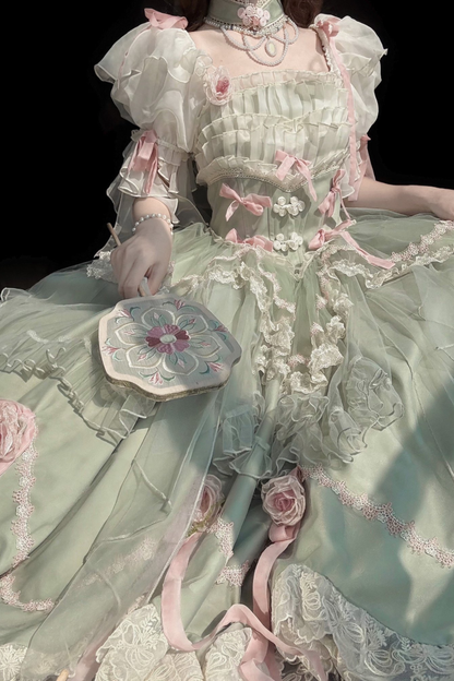 スイートプリンセスドレス+トレーン+ ベール +アクセサリー