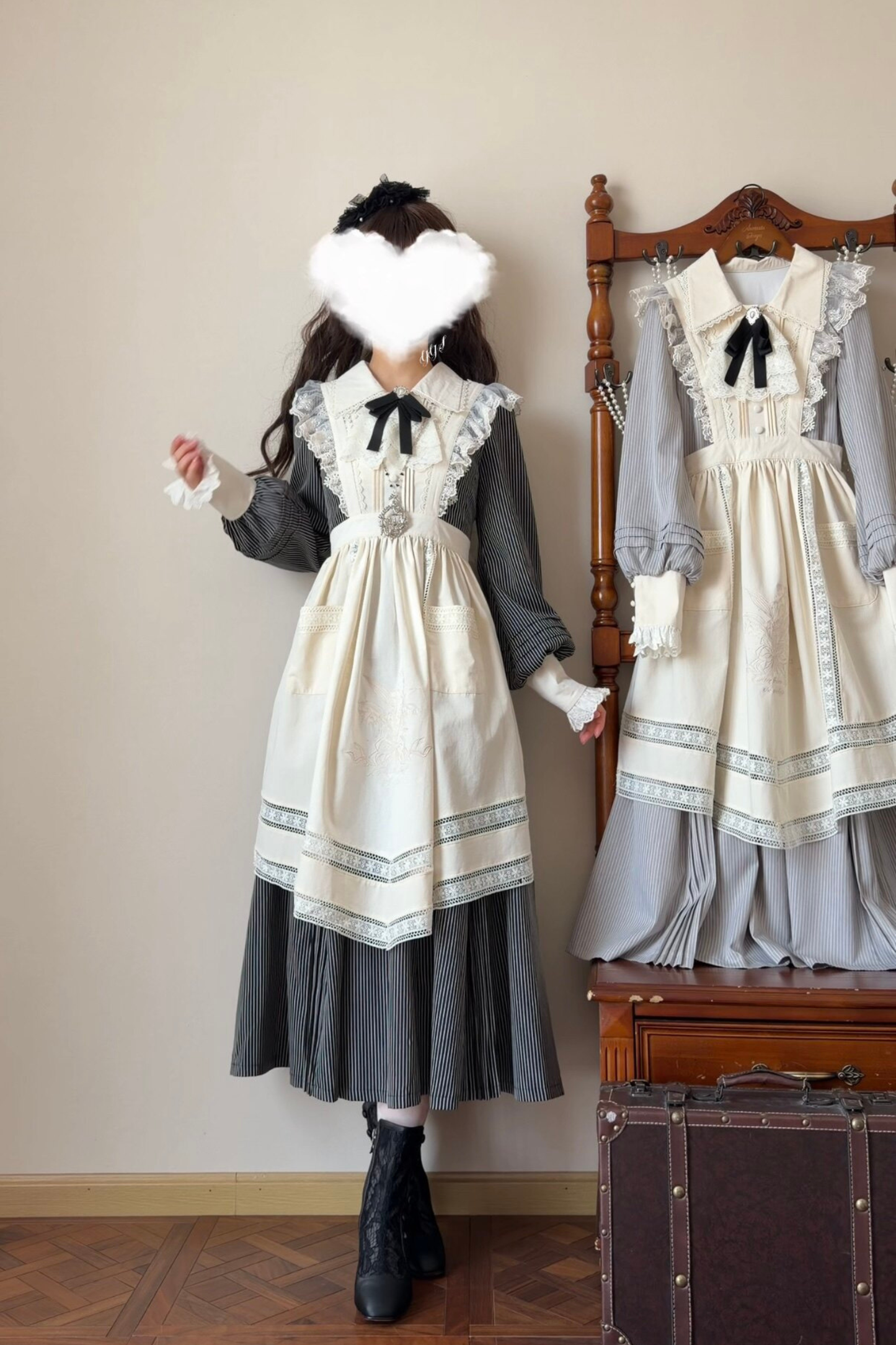 레트로 로리타 원피스 + 앞치마