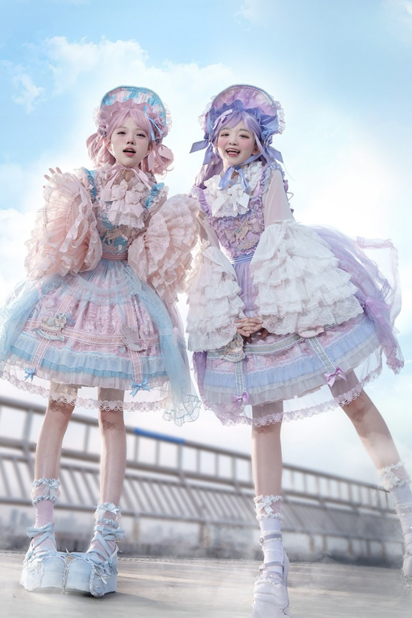 【予約商品】ペガサスガーデンチュールカーテンバードケージサスドレス＋ボンネット