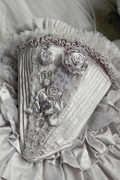 ビクトリアフラワーチューブトップス＋ショートスカート＋ロングスカート＋ガーゼスカート＋アームリング＋チョーカー