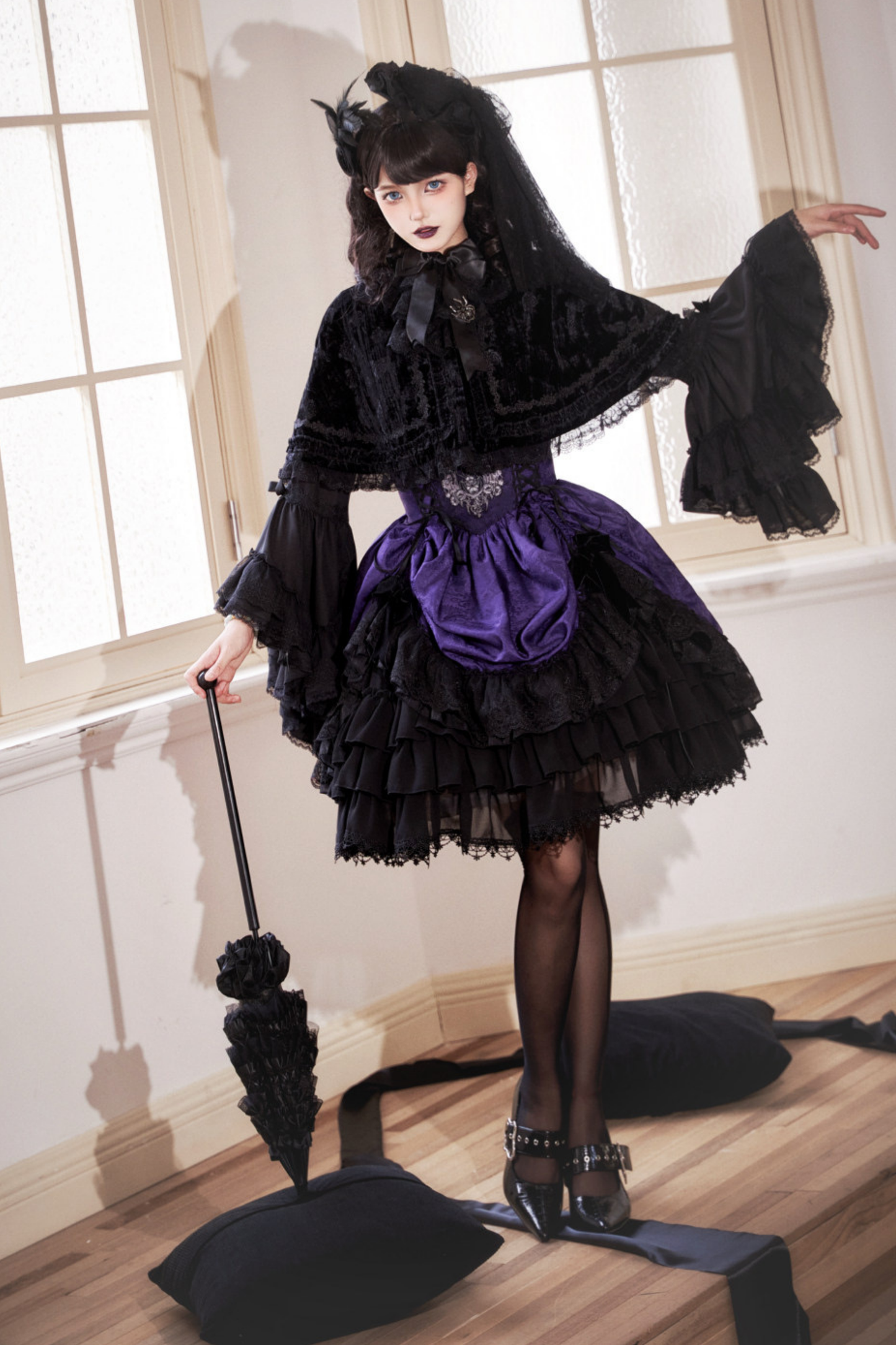Moon River Gothic Skirt + Cape + Top + Bow
