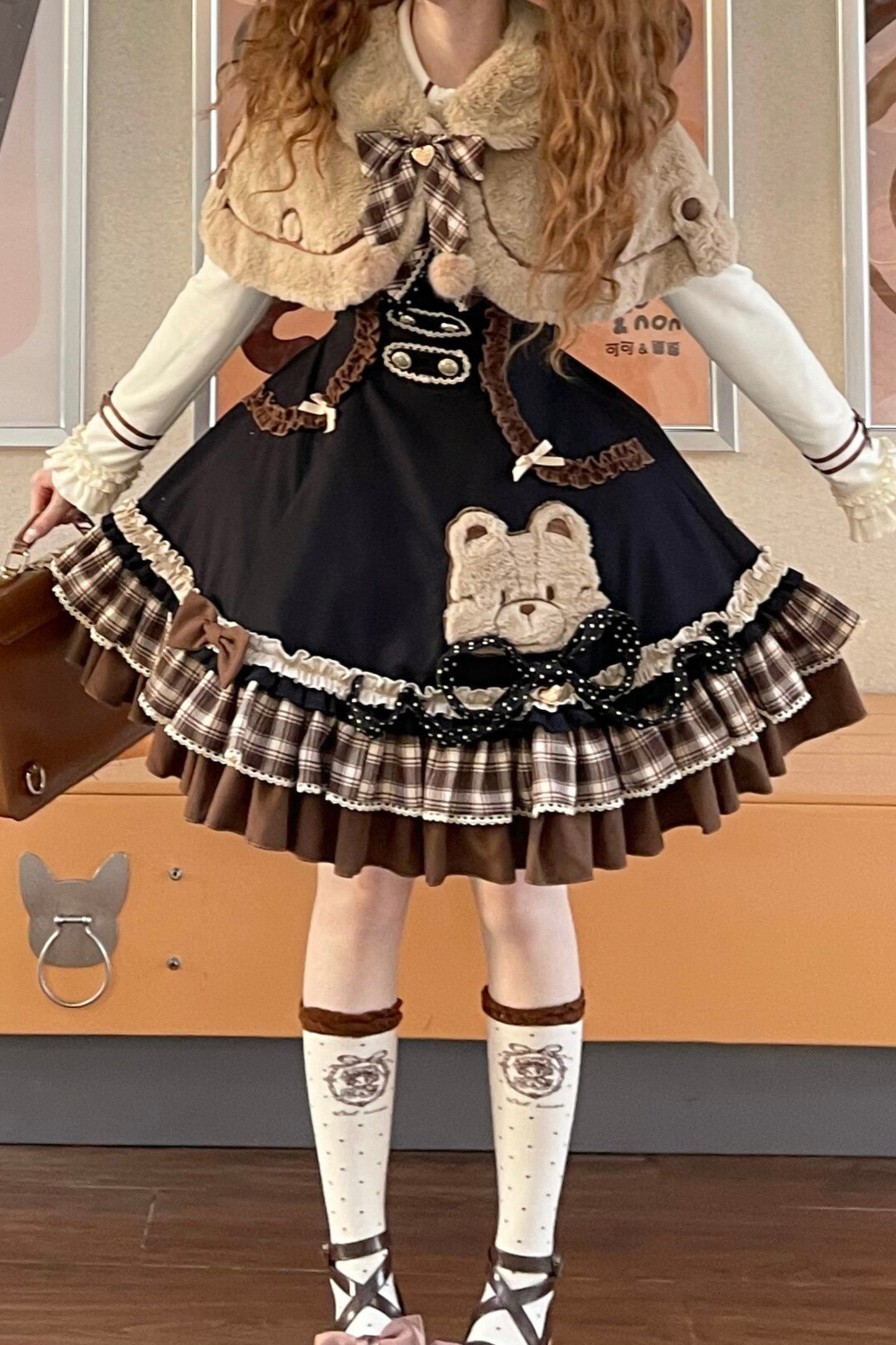 Bear Lolita Jumper Skirt + Top + Cape + Hat