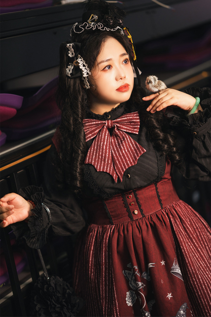 魔法学園レトロエレガントロリータジャンパースカート