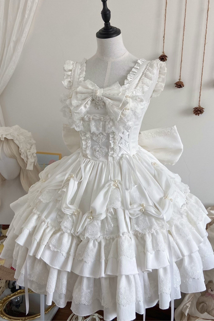 スイートフリルケーキロリータドレス