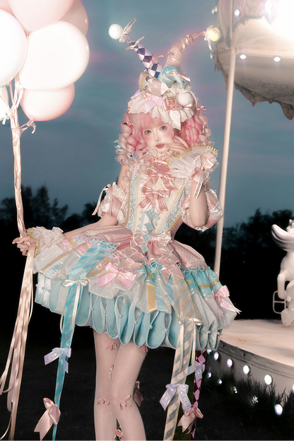 【12月26日予約締切】サーカスシリーズファンフェアキャンディカラーロリータピエロドレス＋フルセットA/B