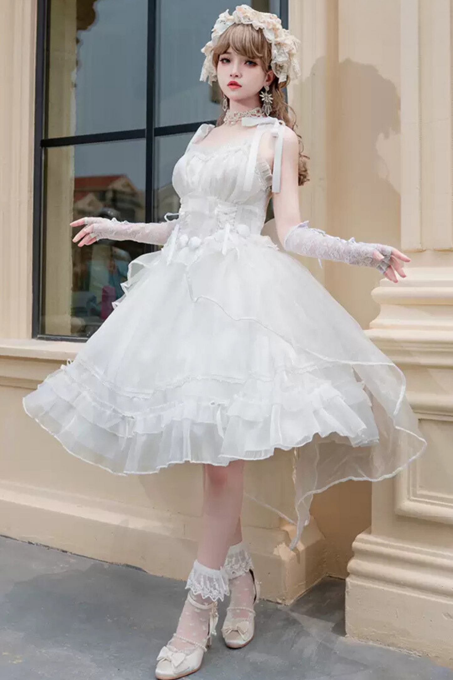 Elegant Princess White Dress