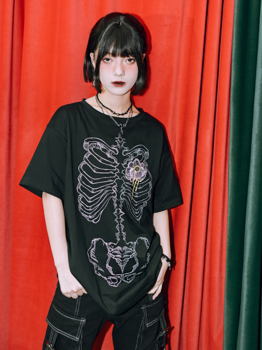 Flower Born Dark Chainalus Tops