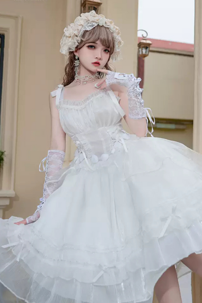 Elegant Princess White Dress