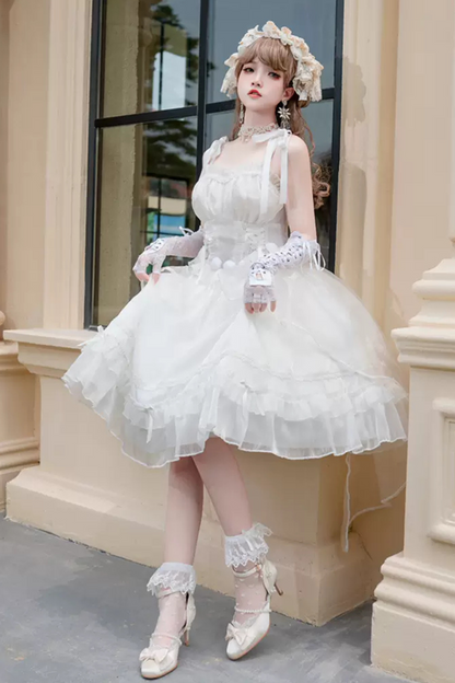 Elegant Princess White Dress