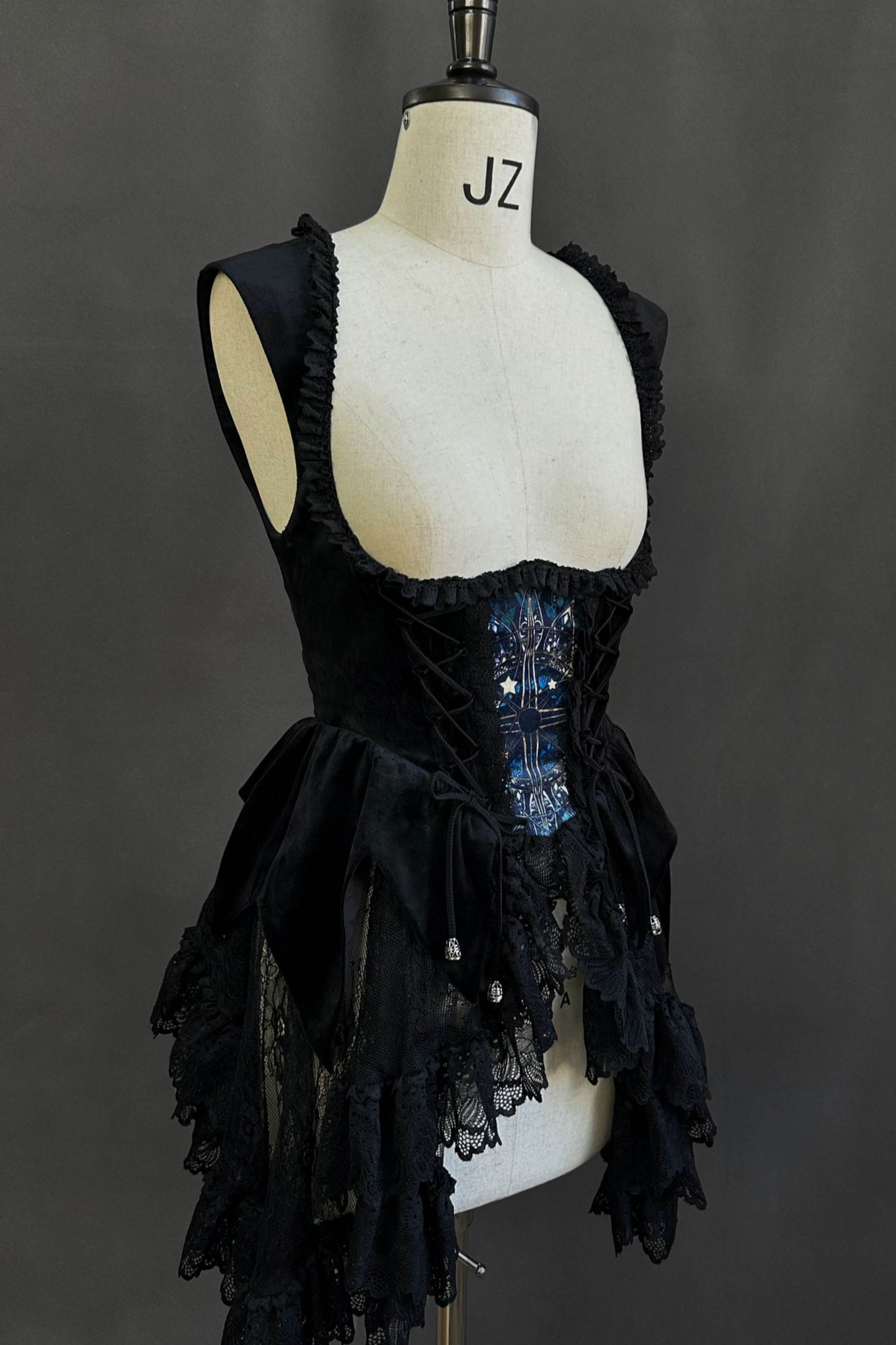 Gothic Lolita Jumper Skirt + Dark Top + Girdle