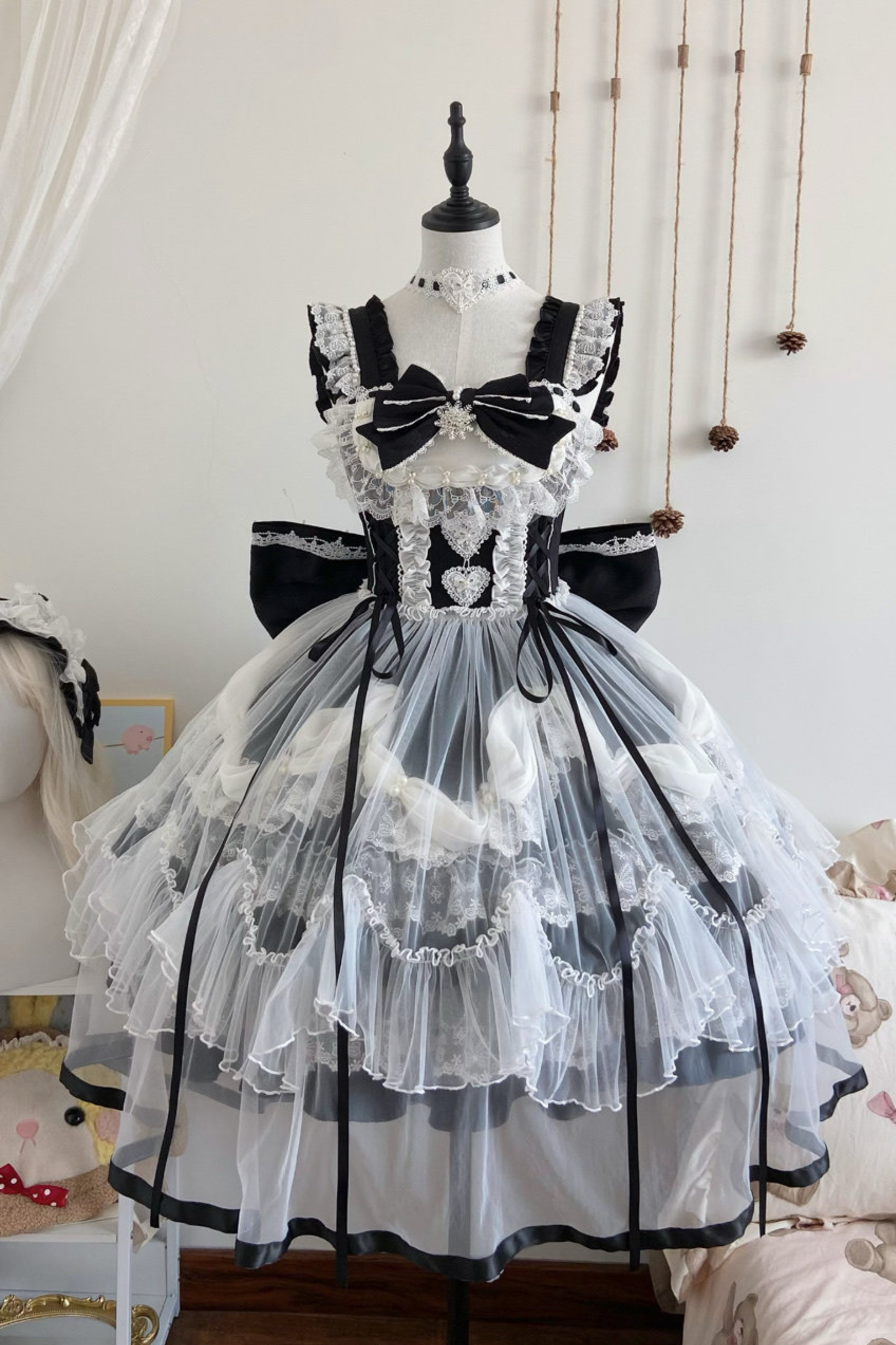 スイートフリルケーキロリータドレス