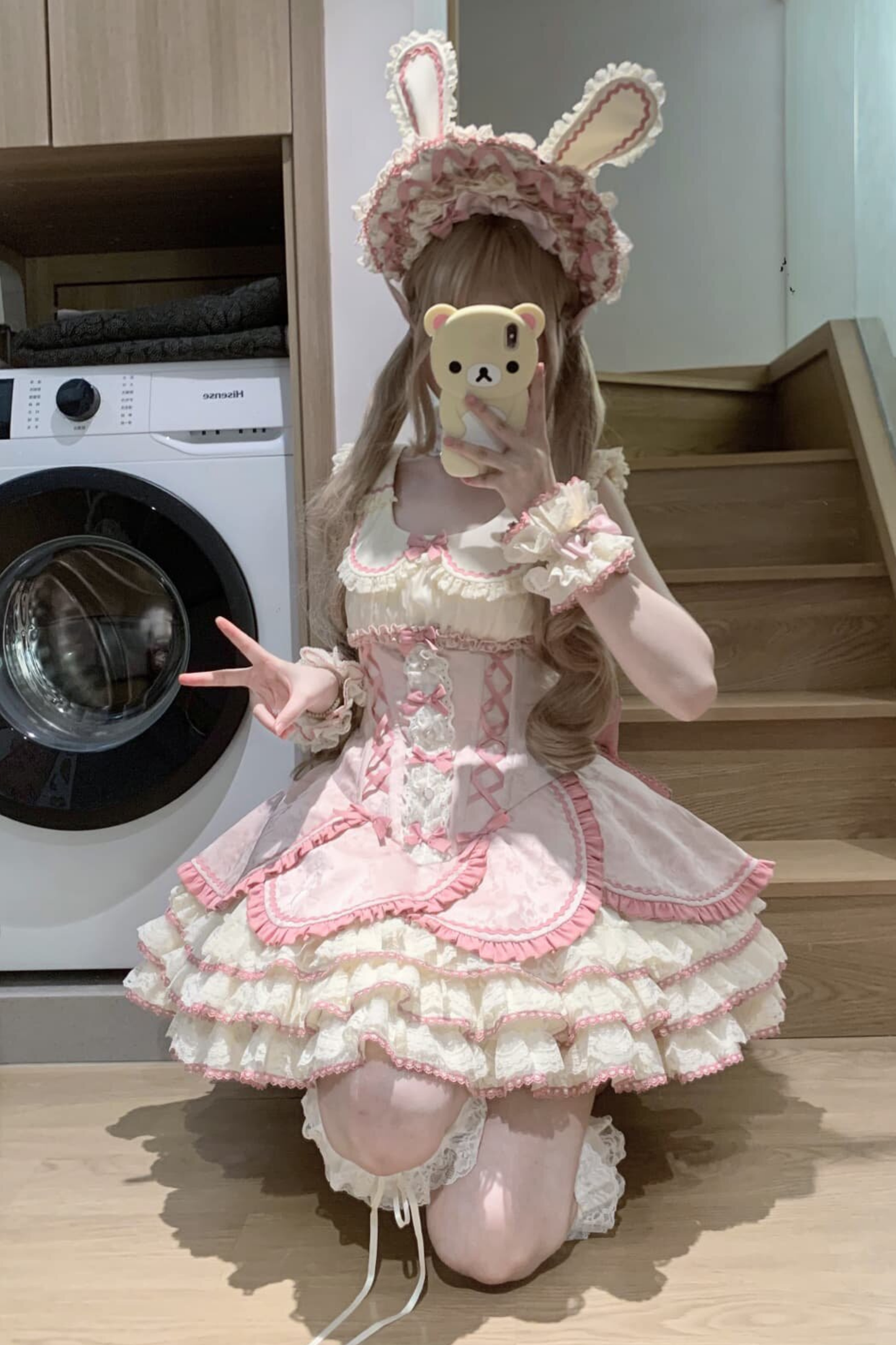 Magical Girl Lolita Dress + Bonnet + Pendant + Sleeves