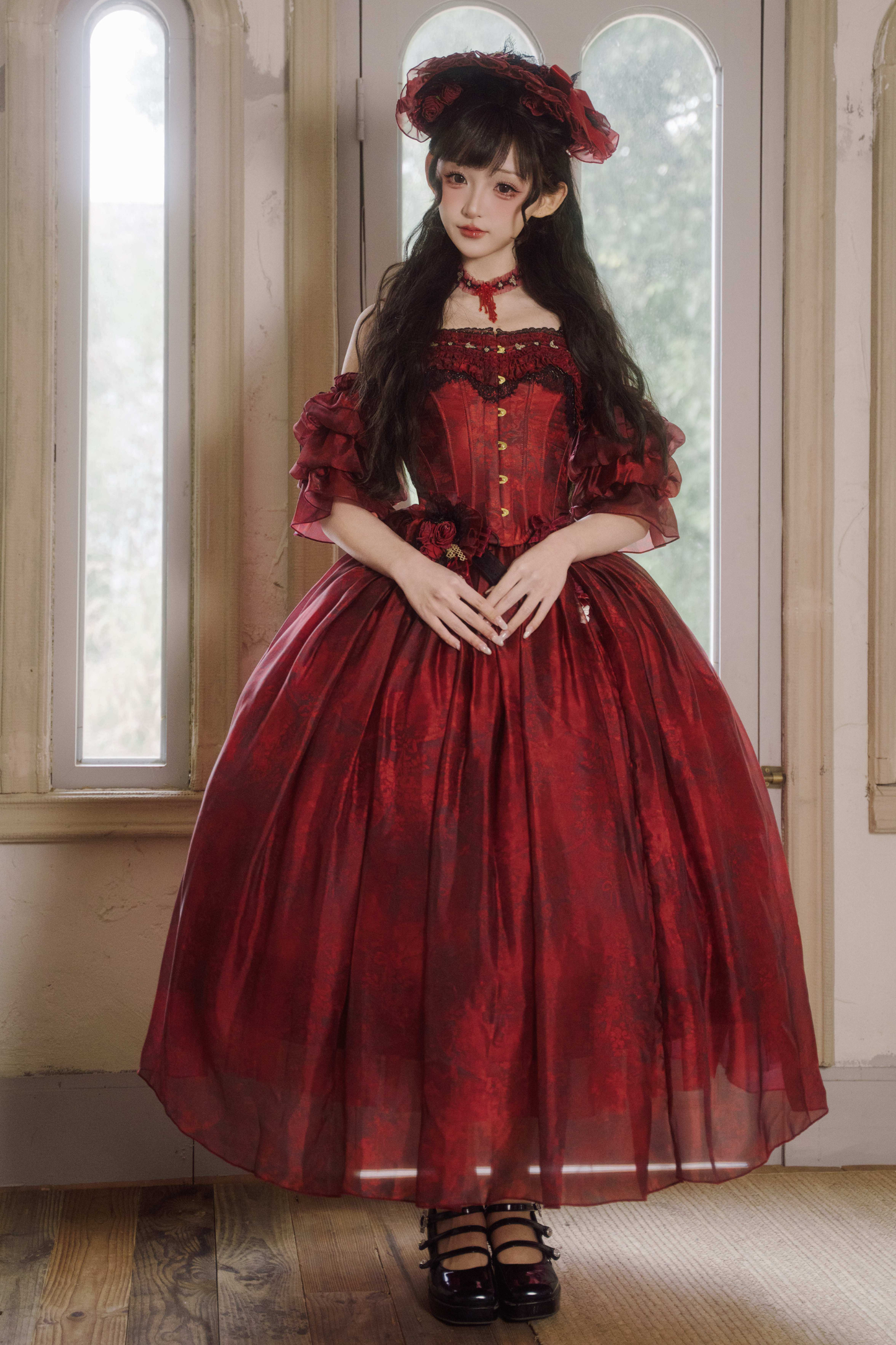 【3月19日予約締切】シルビアトップス+フレアスカート+ハット+スリーブ+ネックレス