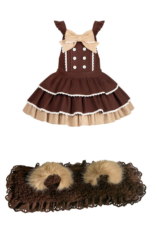 ドールロリータドレス+トップス+アニマルレッグループ+アニマルヘアバンド
