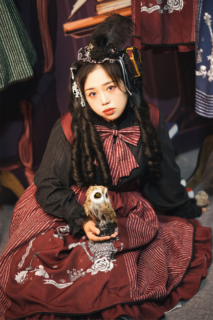 魔法学園レトロエレガントロリータジャンパースカート