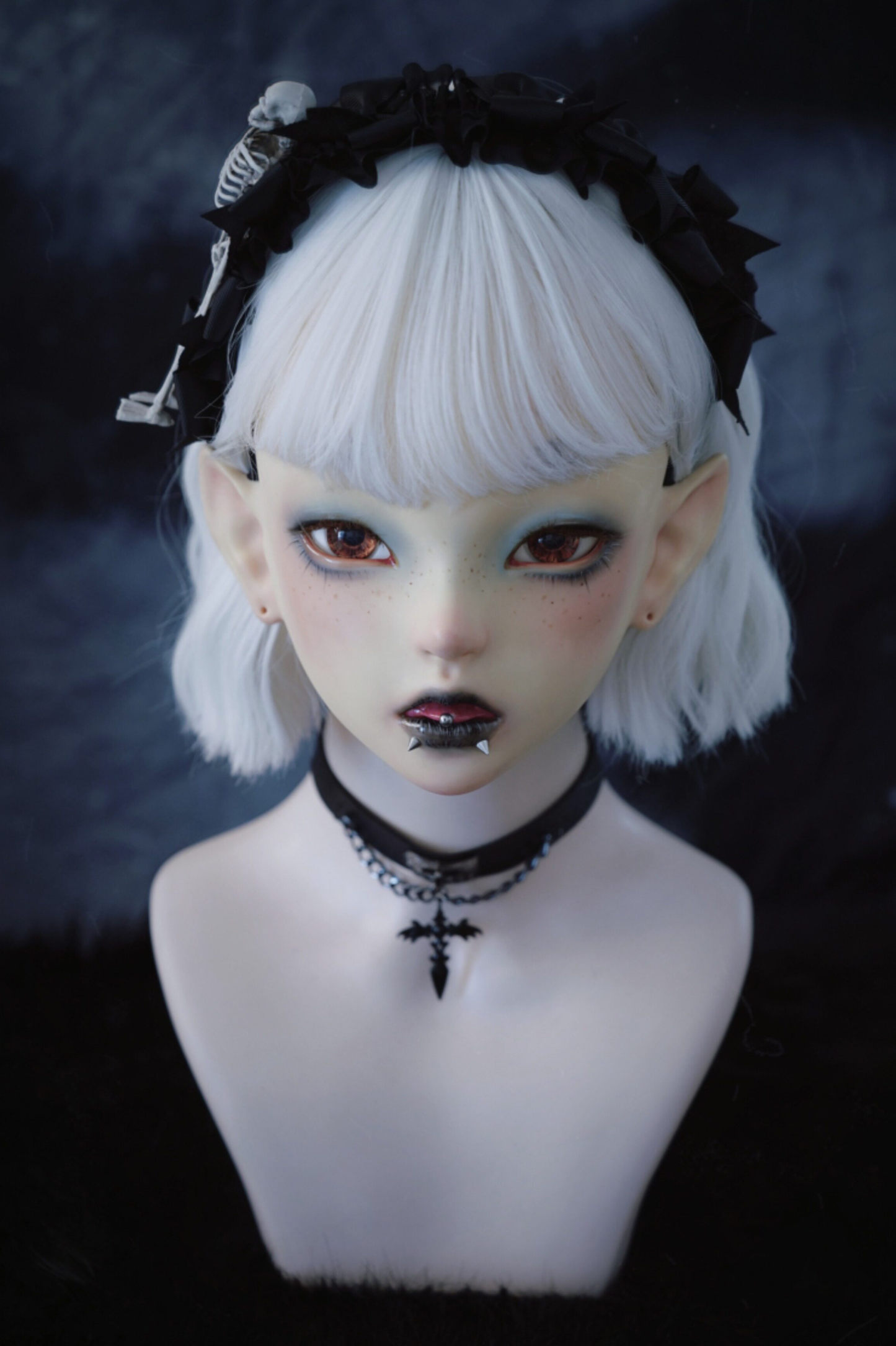 スカルリボンヘアーアクセサリー