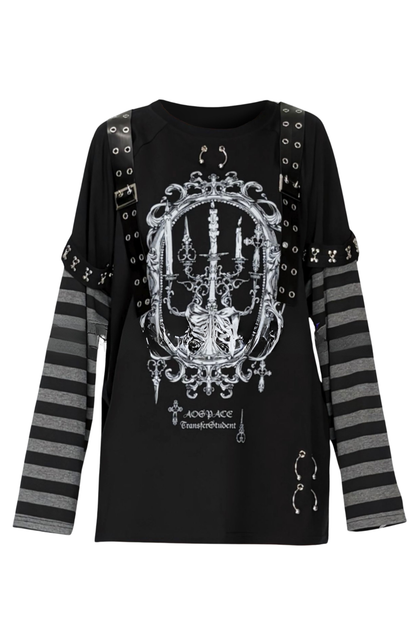 Painted hypoxia raglan blouse