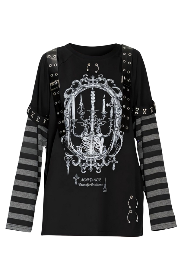 Painted hypoxia raglan blouse