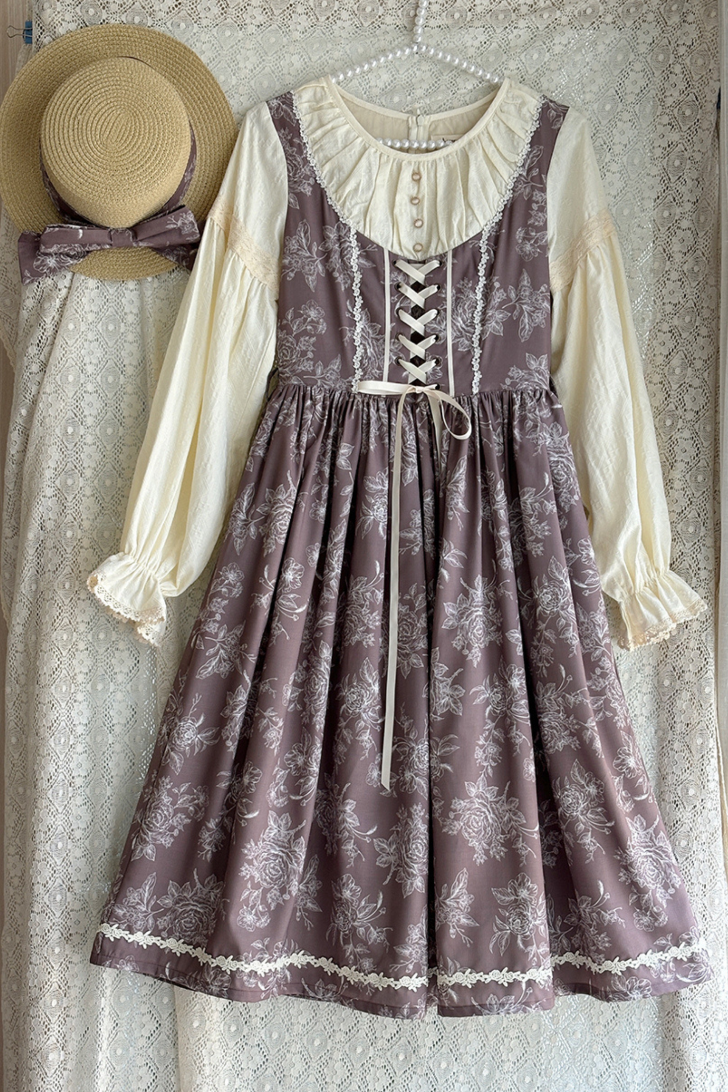 スケッチワイルドローズエレガントロリータドレス