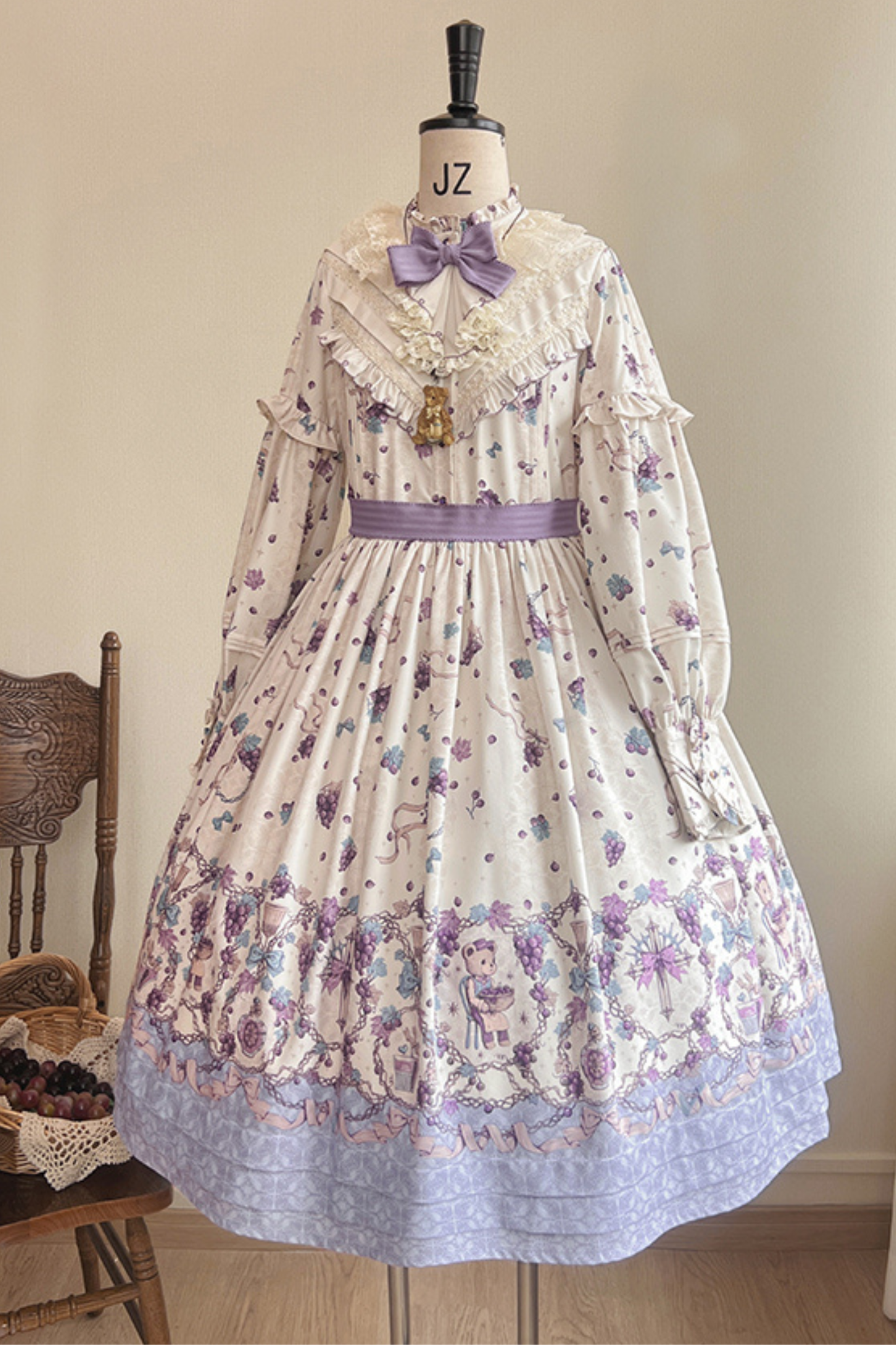 ワイナリーレトロベアロリータドレス