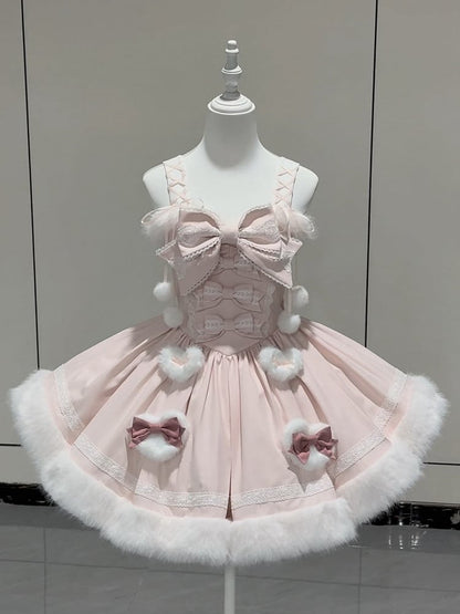 【12月19日予約締切】Sweet Dream Rabbitうさ耳フーディーファーケープ＋OPドレス＋サスペンダードレス＋インナートップス