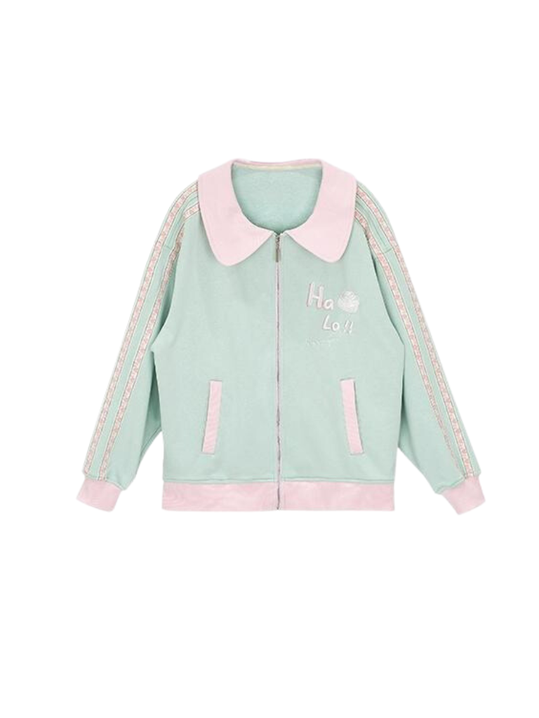 Mint Casual Sporty Jacket + Casual Pants