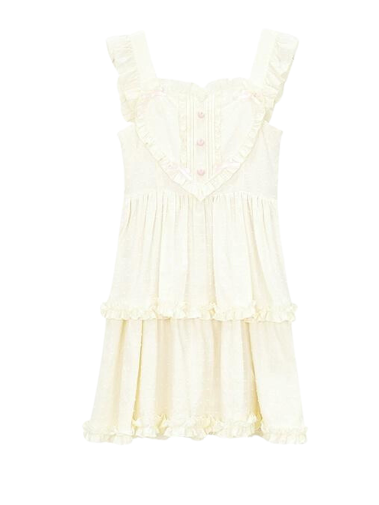 Alice Sweet Shirt + Milk Suspender Skirt