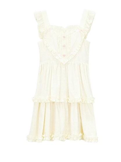 Alice Sweet Shirt + Milk Suspender Skirt