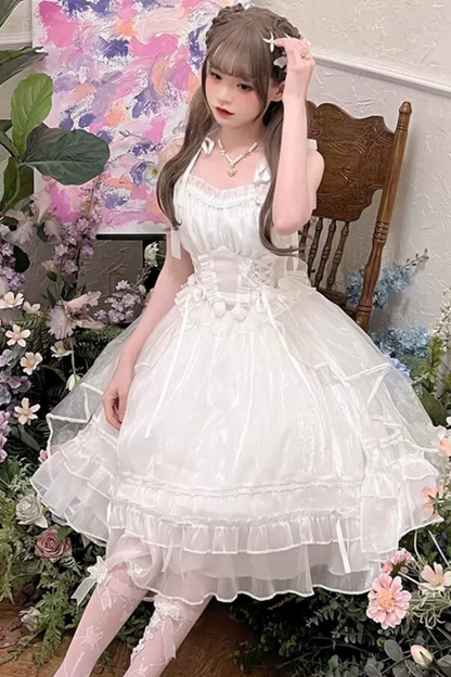 Elegant Princess White Dress