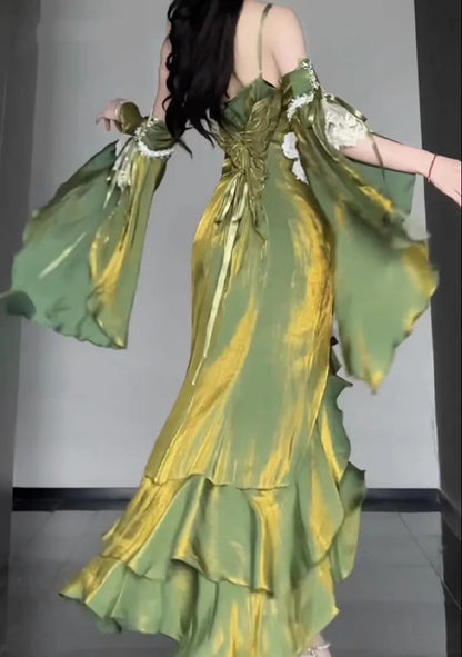 Amour Rose Burgundy Wizard of Oz Serena Purple Mermaid Dress Set