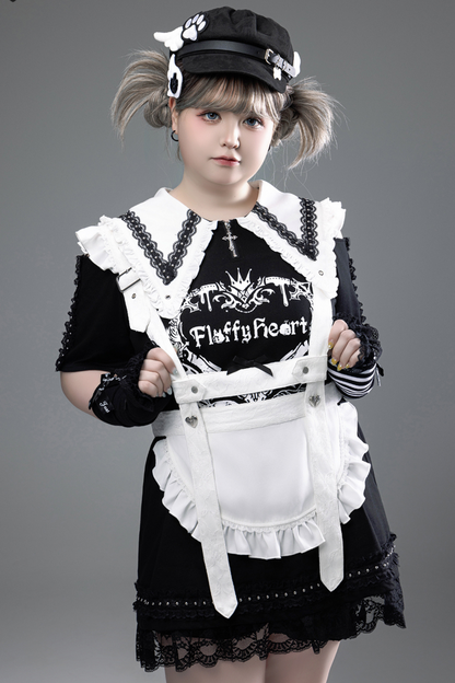 Witch Apprentice Subculture T-shirt Dress + Suspender Apron