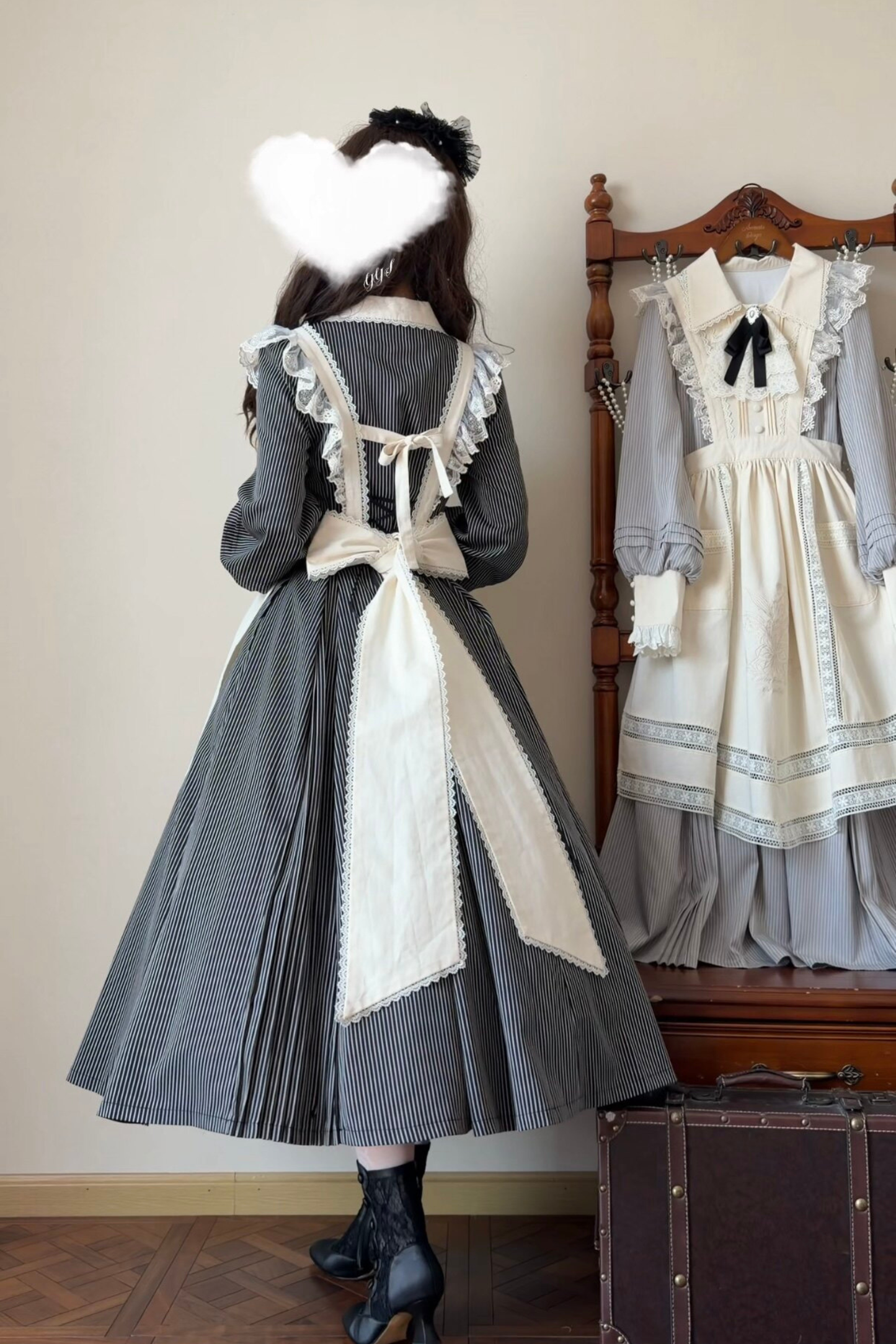 레트로 로리타 원피스 + 앞치마