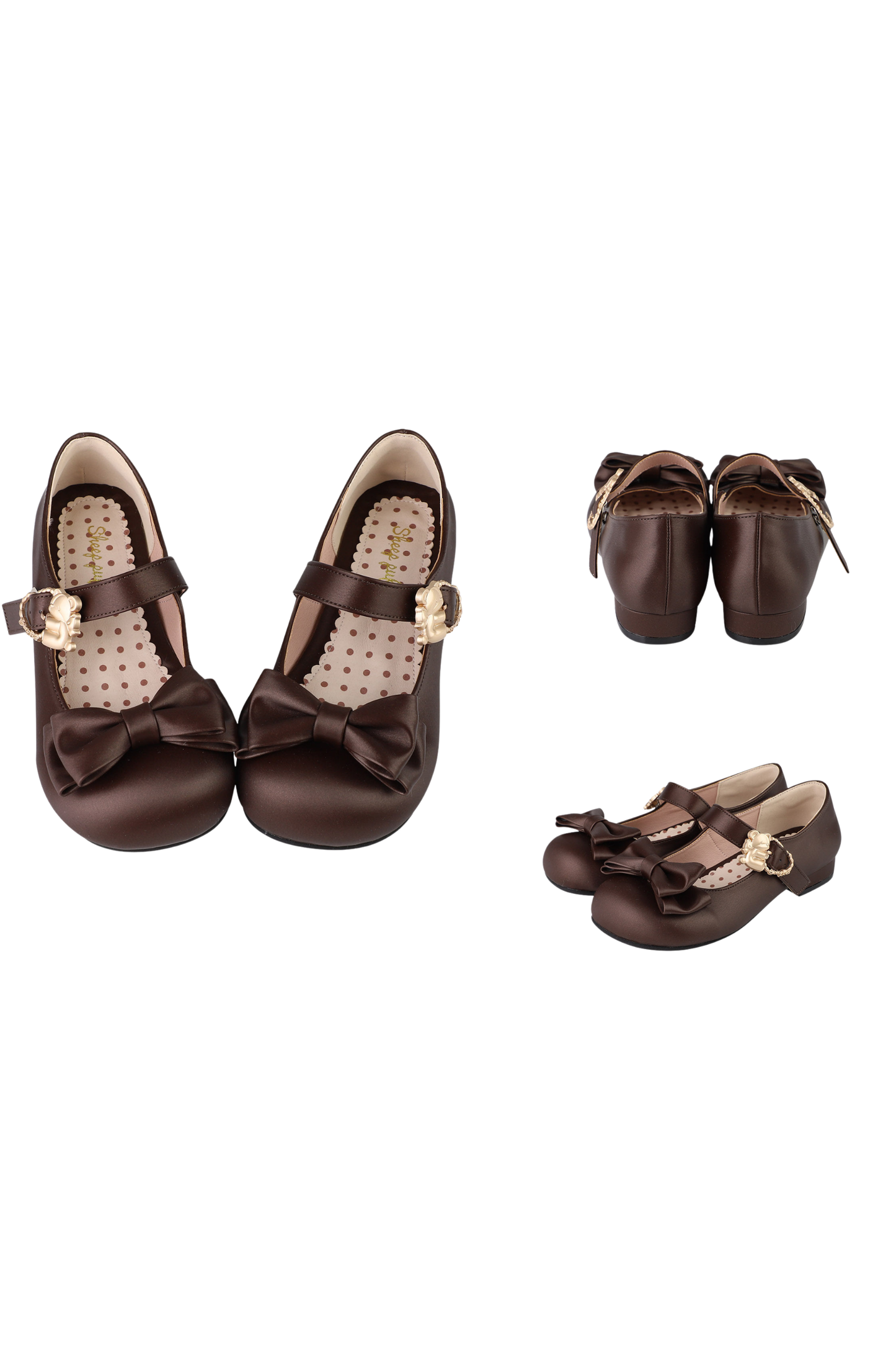 Satin Sheep Puff Shoes