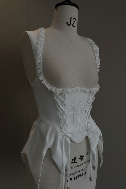 Gothic Lolita Jumper Skirt + Dark Top + Girdle