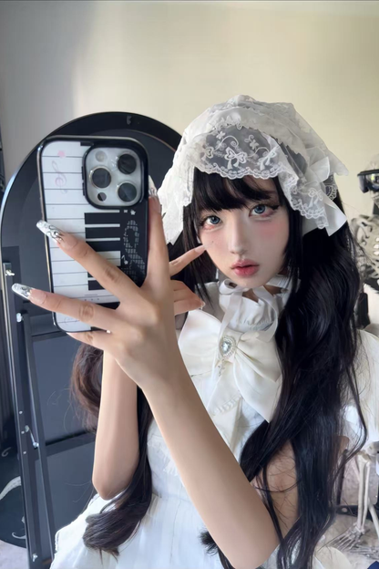 パフスリーブエレガントゴシックスタイルトップス+パンツ