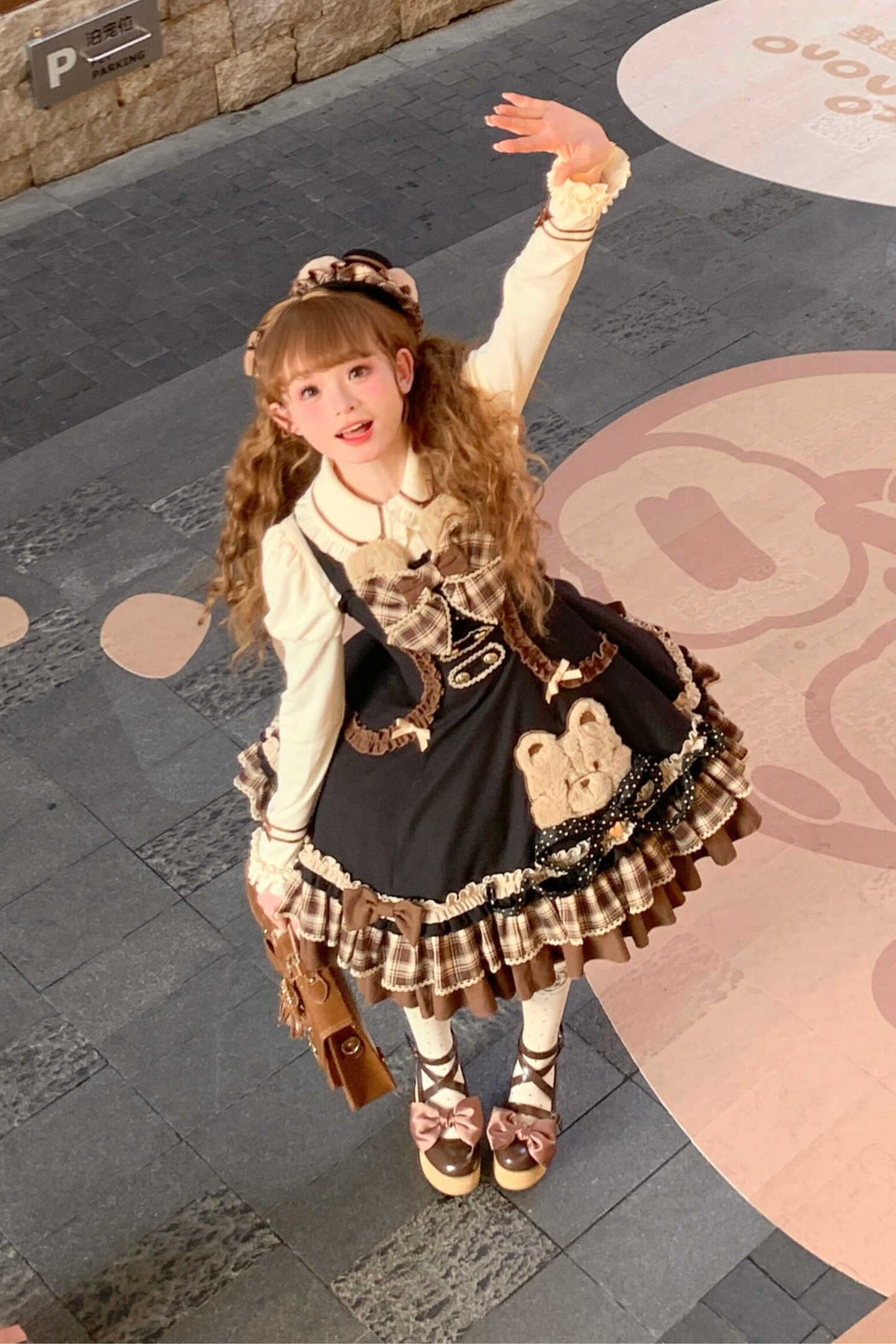 Bear Lolita Jumper Skirt + Top + Cape + Hat