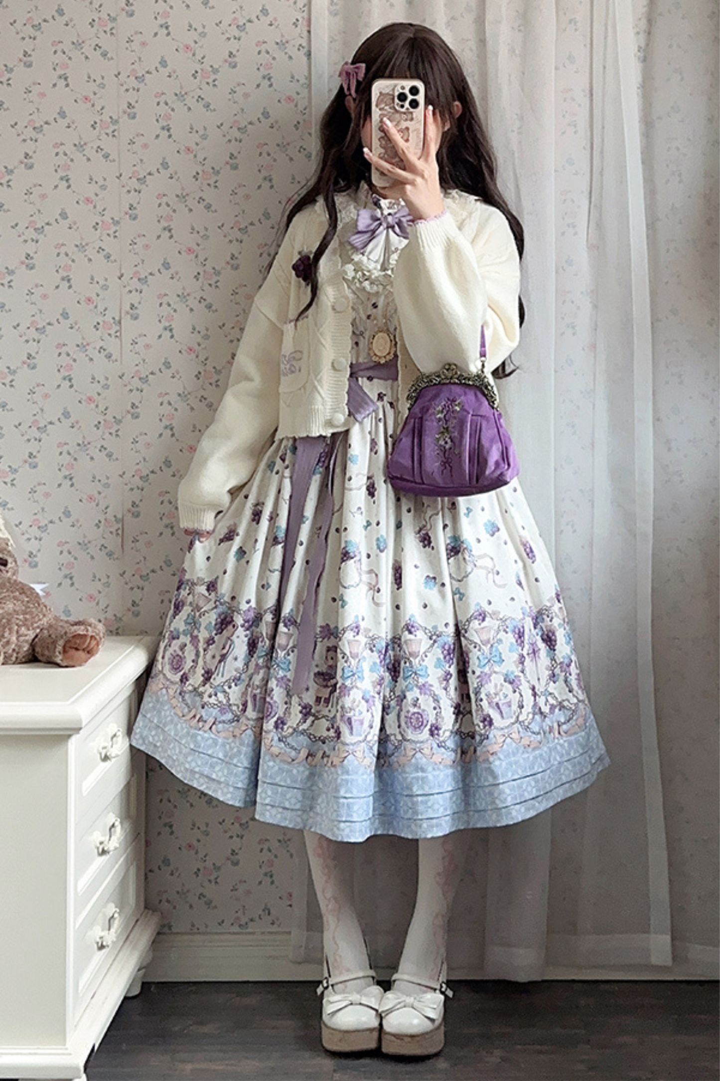 ワイナリーレトロベアロリータドレス