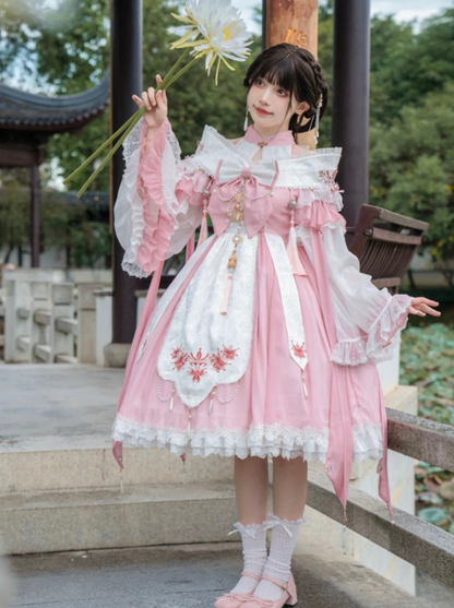 Ribbon China Sweet N'tique Lolita Suspender Dress