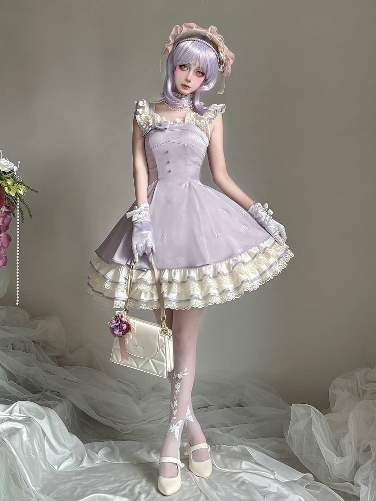 【1月29日予約締切】エレガントルージュロリータフリルリボンサスドレス＋チョーカー