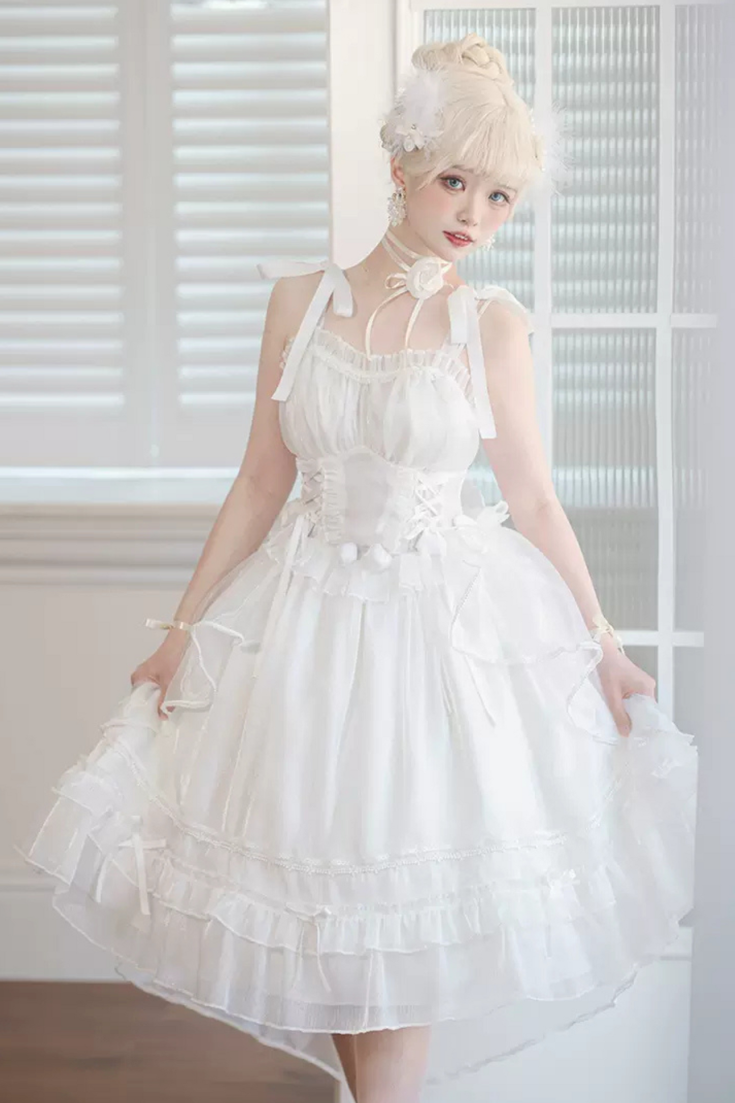 Elegant Princess White Dress